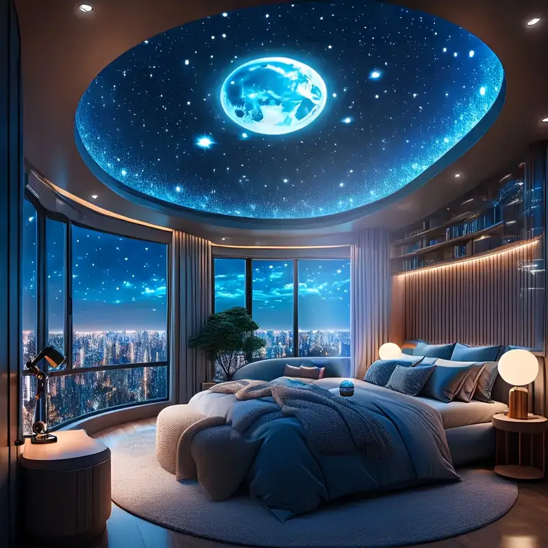 Electric Wave Pattern Projection Night Light, Wave Atmosphere Bedroom Night Light