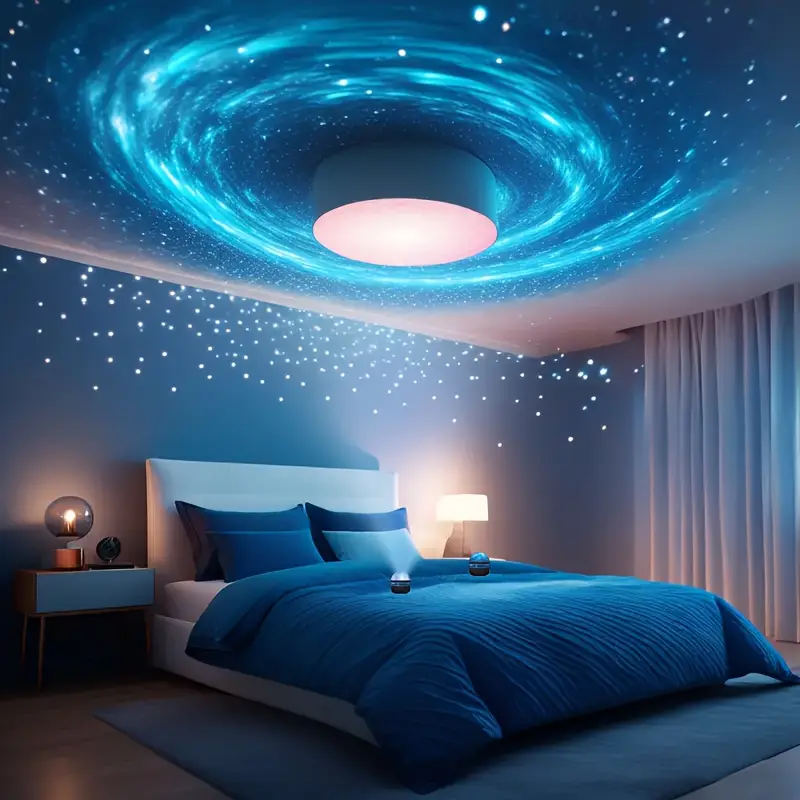 Electric Wave Pattern Projection Night Light, Wave Atmosphere Bedroom Night Light