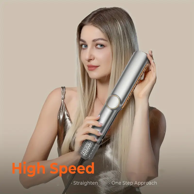 2 in 1 Hair Dryer And Straightener - Wet to Dry with Fast Airflow, Quick Heating, Suitable for All Hair Types, No Heat Damage, for Straight And Blown Styles